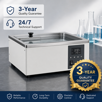 Bain-marie de laboratoire professionnel 3,4 L numérique thermostaté à 2 trous avec revêtement en acier inoxydable, chauffage de précision à température constante