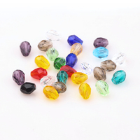 Manik-manik kaca bentuk tetesan air untuk membuat perhiasan manik-manik tetesan kristal untuk dekorasi wanita kalung liontin DIY