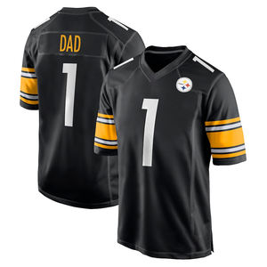 Marca de moda personalizada, ropa deportiva al por mayor de alta calidad, camiseta de hombre, camisetas de fútbol Steelers #6 <span class=keywords><strong>QUEEN</strong></span> USA, camisetas negras - Product Image 4