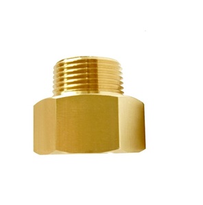 Adaptateur de raccord de tuyau hexagonal en laiton avec filetage NPT femelle 1/2 pouce x filetage NPT mâle 1/2 pouce - Product Image 1