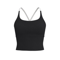 Soutien-gorge de sport personnalisé pour femme à maintien élevé avec bretelles croisées, séchage rapide, pour la course, le yoga et le fitness, grandes tailles, ensemble 2 pièces, modèle BX2138