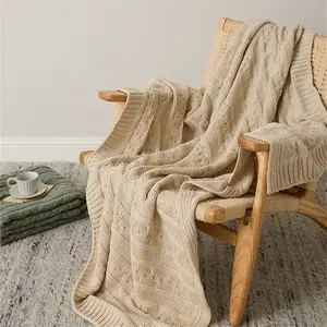 Acrylic Knitted Throw Blanket For Living Room Decor Home Decorative Throws For Sofa CY