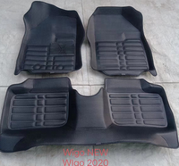 Karpet Mobil Kulit PVC Tebal 20mm Anti Air Mewah 5-Piece Full Set untuk Mitsubishi Lancer EX 2008-2014