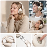 Nouveaux écouteurs sans fil à réduction de bruit active, casque supra-auriculaire Bluetooth, prise en charge de la charge rapide pour le travail, l'apprentissage, la maison, les voyages