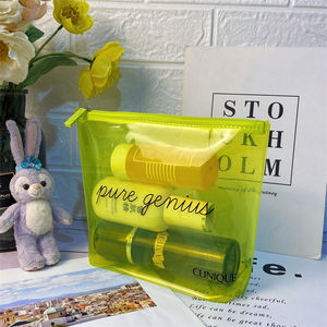 Transparent PVC Waterproof Cute Candy Color 8Inch Cosmetic <b>Bag</b> High End Durable <b>Makeup</b> <b>Bag</b> - Product Image 3