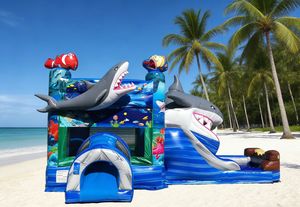 Castelo Inflável Comercial em Forma de Tubarão para Crianças e Adultos - Product Image 2