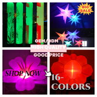 Fleur de lotus gonflable géante décorative personnalisée de 1,5 m/3 m avec éclairage LED et souffleur