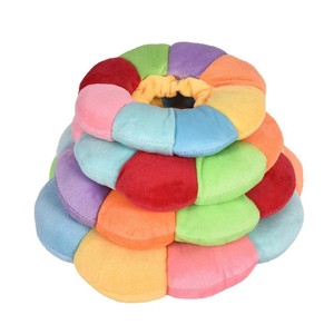 Collier éthelien doux bicolore pour animaux de compagnie, capuche arc-en-ciel anti-léchage, cache-cou pour chien et chat, accessoire vestimentaire pour animaux - Product Image 2