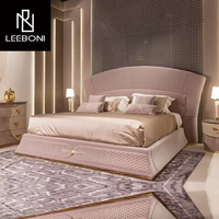 Lit King Size Moderne de Luxe Offre Spéciale Lits Doubles Couleur Beige