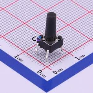 TS-1095-A155B3-D1 Tactile Switch Through hole-4P,6x6mm Switch Single Pole Single Throw Round Button 2.5N Through Hole - Product Image 1