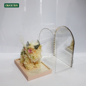 カスタマイズフラワーボックス 透明高品質アクリルギフトフラワーボックス 誕生日プレゼント用 アクリルボックス フラワーディスプレイラック用 - Product Image 3
