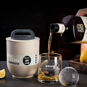 قالب هوكي ويسكي خالي من مادة Bpa لهوكي الجليد من الدرجة الغذائية قوالب هوكي مكعبات الثلج الكبيرة المخصصة ، قوالب مستديرة لمكعبات الثلج ذاتية الصنع مع غطاء - Product Image 2