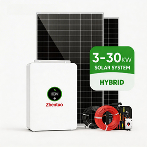 Sistema di Energia Solare Ibrido ad Alta Efficienza 5Kw 10Kw per Casa con <span class=keywords><strong>Pannelli</strong></span> Monocristallini, Inverter Ibrido e Pacco Batterie agli Ioni di Litio - Product Image 2