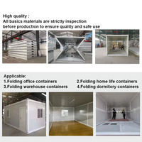 Acier galvanisé maison préfabriquée maisons en conteneur pliant entrepôt portable magasin bureau