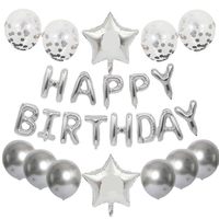 Ensemble de Décoration de Ballons pour Fête d'Anniversaire, Décoration de Fête Festive, Ballon en Latex, Ballon en Aluminium