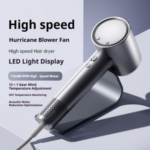Secador de Pelo Silencioso de 110.000 RPM con Motor BLDC, Pantalla LED de Temperatura, Diseño de Canal de Aire, Autolimpieza y Temperatura Constante <span class=keywords><strong>NTC</strong></span> - Product Image 4
