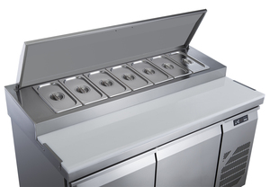 Nhà Máy Bán buôn bánh pizza bàn làm việc <span class=keywords><strong>salad</strong></span> Bar Tủ lạnh 2 ~ 8 ° C nhiệt độ duy nhất chuẩn bị bảng tủ lạnh - Product Image 5