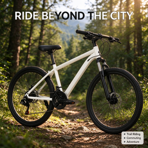 Bicicleta de Montaña de <span class=keywords><strong>26</strong></span> Pulgadas, 21 Velocidades, Cuadro de Acero de Alto Carbono, Frenos de Disco Dobles, Horquilla con Resorte, para Adultos, Senderismo y Desplazamientos Diarios - Product Image 6