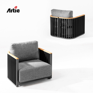 Artie ชุดเฟอร์นิเจอร์กลางแจ้งสำหรับวิลล่าในสวนของโรงแรมโซฟาแบบเรียบง่ายทันสมัยเฟอร์นิเจอร์กลางแจ้ง4ที่นั่ง - Product Image 3