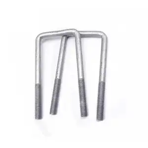 Hot galvanizing/Dacromet U Bolt Electric power fittings Auto Part Trailer Pipe Clamp High Strength Square U Bolt