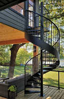 Escalier à double poutre ouverte de style moderne Reilbu pour intérieur et extérieur