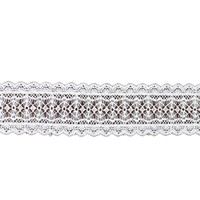 Dentelle brodée à fil fin effet Dacron brillant ; Applique code-barres soluble dans l'eau, fabrication chinoise, pour vêtements de style occidental pour enfants