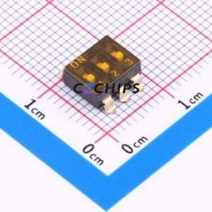 DO-03PD DIP Switch SMD,P=2.54mm Switch Flat Toggle, Raised Type Single Pole Single Throw 3 2.54mm - Product Image 1