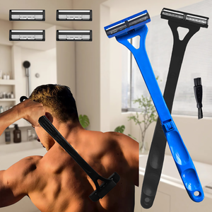 Trở lại máy cạo râu cho nam giới với có thể gập lại dài Ergonomic xử lý: <span class=keywords><strong>DIY</strong></span> Tóc máy cạo râu, thay thế an toàn Blade & xách tay dao cạo Groomer - Product Image 1