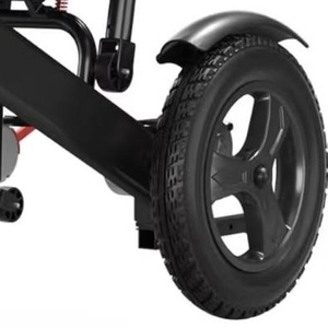Preisgünstiger Faltbarer Elektrischer Rollstuhl aus Aluminiumlegierung mit Lithium-Batterie, Motorantrieb und Großen 24-Zoll-Hinterrädern - Product Image 4