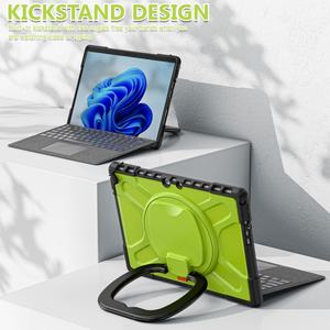 Étui pour accessoires de tablette antichoc en TPU de 13 pouces pour Microsoft <span class=keywords><strong>Surface</strong></span> <span class=keywords><strong>Pro</strong></span> <span class=keywords><strong>8</strong></span> PC avec béquille de protection arrière rigide - Product Image 3