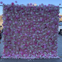 Décorations murales modernes en fleurs de soie 5D rouges pour mariages en extérieur, de haute qualité, écologiques et durables, marque Starmap