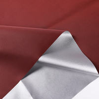 Tissu Oxford recyclé enduit argenté en taffetas de polyester 210T avec revêtement poly recyclé pour ombrage