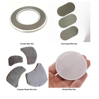 30 40 50 60 80 100 120 mm SUS 304 cakram baja tahan karat bentuk berbeda dirancang khusus kawat tenun cakram Filter jala