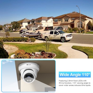 Caméra de sécurité IP PoE AI 4COVR 5Mp Mini Turret avec détection humaine, microphone intégré, audio, lumière hybride, vision nocturne couleur, visualisation via application - Product Image 4