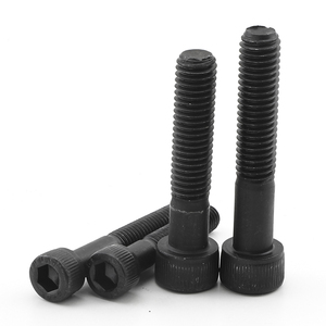 20 pièces/sac Vis à tête hexagonale à six pans creux en acier au carbone de grade 12.9, finition oxyde noir, filetage standard, métriques M3 M5 M6 M12 M16 M20 - Product Image 2