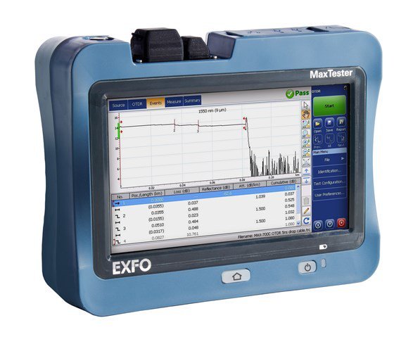 Fiber Optic Reflectometer Touch Screen EXFO VFL OLS OPM Event Map Ethernet Cable Tester 12 in 1 DE1201 Mini OTDR