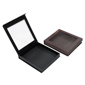 Custom Matt <b>Black</b> Paper Magnetic Closure Clear Window Gift <b>Box</b> Packaging With Clear PVC Window - Product Image 4