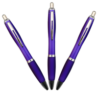 Stylo à bille promotionnel de nouveauté de marque de stylo de contour incurvé orange avec le corps en plastique coloré de largeur d'écriture de 1.0mm