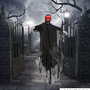 Décoration d'halloween commande vocale oscillante sorcière fantôme suspendu barre <span class=keywords><strong>de</strong></span> son rougeoyante chambre secrète maison hantée accessoires d'horreur - Product Image 1