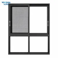Ventana Corredera Horizontal de Aluminio con Vidrio de Rotura Térmica, Diseño Moderno y Eficiente Energéticamente, Personalizada por Yomoga para Hoteles