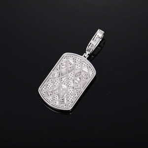 Collier Hip-Hop en argent tibétain, style européen et américain, nouvelle mode, personnalisé, entièrement serti de moissanite, pendentif de <span class=keywords><strong>dessin</strong></span> <span class=keywords><strong>animé</strong></span> - Product Image 5