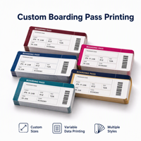 Imprimante de billets d'avion personnalisés en papier couché fantaisie avec impression offset et format sur mesure