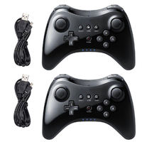Control Inalámbrico Finera BT para Consola Wii U, Joystick Recargable Pro con Motor de Vibración N-Will U Pro, 1 Año de Garantía