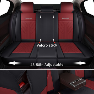 EKR fabrieksgroothandel krasbestendige, comfortabele, ademende universele premium lederen autostoelhoezen complete set - Product Image 4
