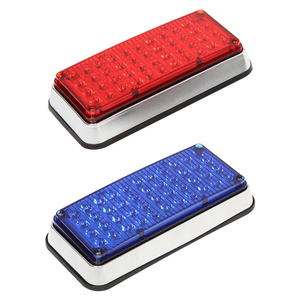 Feux stroboscopiques LED 12V-24V 200x100mm Rouge/Bleu/Blanc/Ambre, feux d'avertissement d'urgence à montage en surface pour ambulance, camion de pompiers, véhicule - Product Image 1