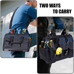 Customized OEM/ODM Waterproof Tool <b>Bag</b> 15-19 Pockets 150 lb Capacity Portable Organizer Adjustable Shoulder <b>Strap</b> - Product Image 5
