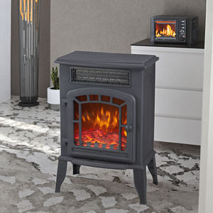 Calentador de aire de llama 3D de calentamiento rápido de 1000W/2000W, <span class=keywords><strong>chimenea</strong></span> <span class=keywords><strong>eléctrica</strong></span> independiente, <span class=keywords><strong>estufa</strong></span> superior de 3 elementos para el hogar al aire libre - Product Image 2