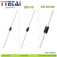 Diode redresseuse à récupération ultra-rapide SF16 SF18 SF26 SF28 SF36 SF54 MUR460 Axiale D0-41 DO-15 DO-021AD 1 2 3 4 5 A 200V 400V 600V