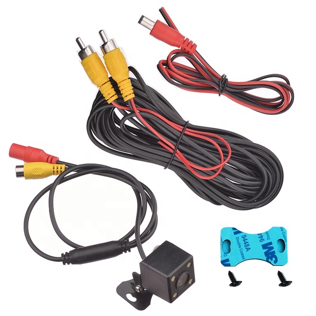 Jyt Car Reversing Camera 480TV HD Night Vision with 4 LED Lights Adjustable View Angle Parking Assist Universal Fitment
