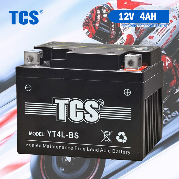 TCS YT4L-BS Factory Price Sealed Agm Maintenance Free Motorcycle Battery for Utv